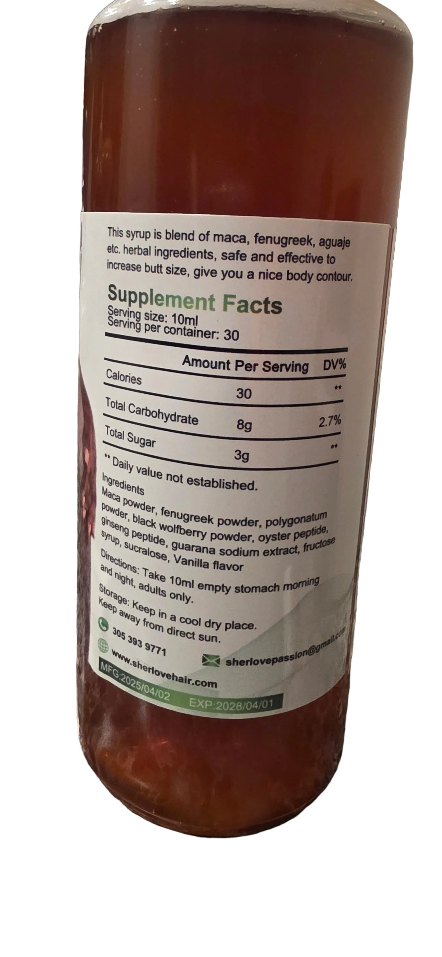 Gwosi Dash – Curves Extreme Herbal Syrup (Vanilla Flavor)