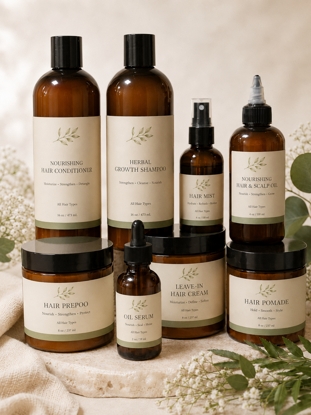 FREE SHIPPING SherloveHair Complete Growth Combo – 8 PCS