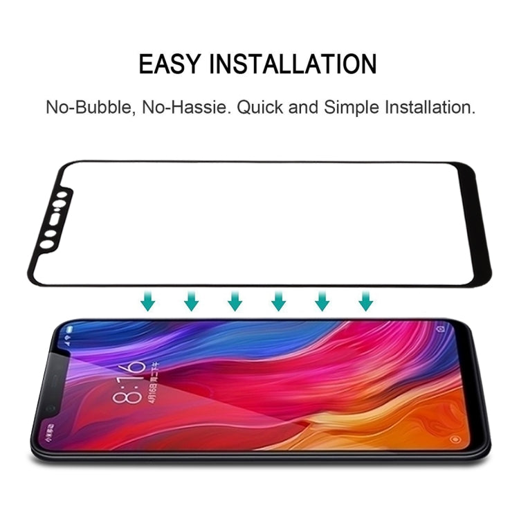 0.26mm 9H 2.5D Tempered Glass Film for Xiaomi Mi 8, For Mi 8(Black)